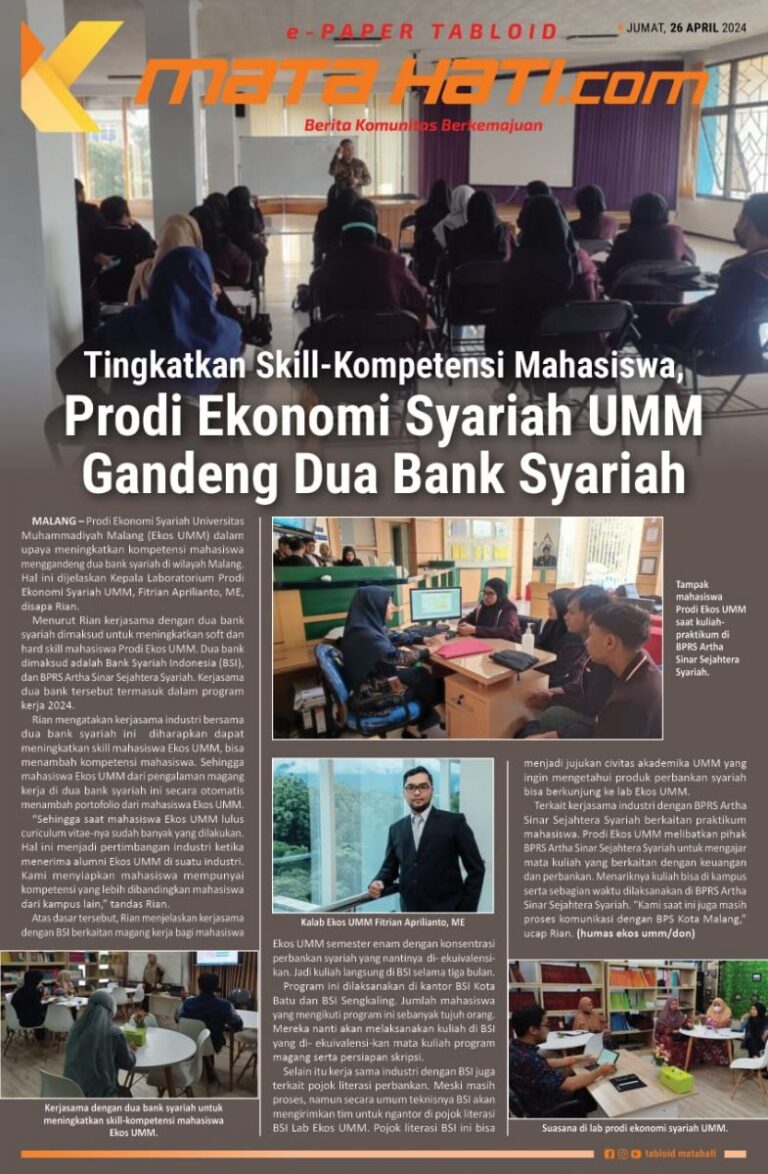 Tingkatkan Skill-Kompetensi Mahasiswa, Prodi Ekonomi Syariah UMM Gandeng Dua Bank Syariah