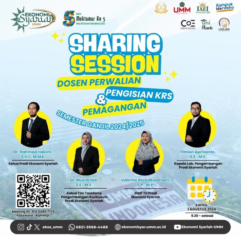 Sharing Session Dosen Perwalian, Pengisian KRS & Pemagangan Semester Ganjil 2024/2025