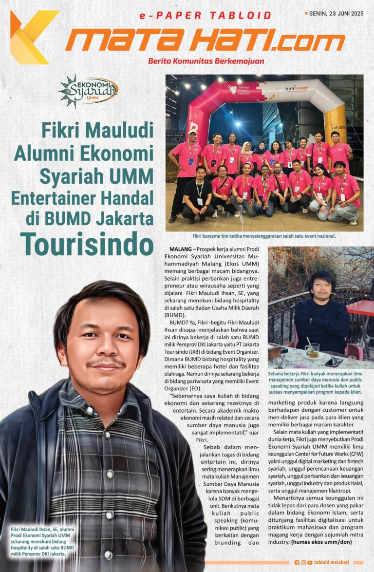 Fikri Mauludi: Dari Alumni Ekonomi Syariah UMM Menjadi Entertainer Andal di BUMD Jakarta Tourisindo