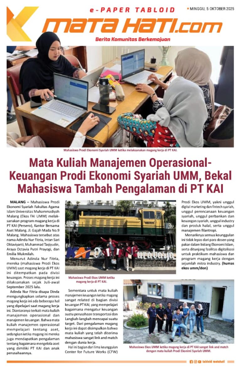 Mahasiswa Ekonomi Syariah UMM Magang di PT KAI sebagai Wujud Link and Match Kurikulum