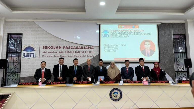 Ujian Terbuka Promosi Doktor UIN Syarif Hidayatullah Jakarta: Mochamad Novi Rifa’i Raih Gelar Doktor dengan Penelitian Pariwisata Halal