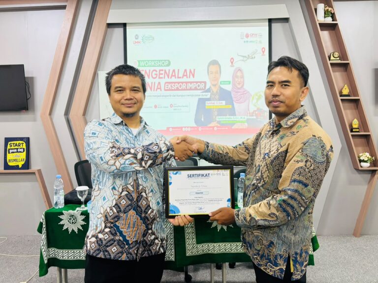 Mahasiswa Ekonomi Syariah UMM Dibekali Strategi Menjadi Eksportir Muda Melalui Workshop Pengenalan Dunia Ekspor Impor